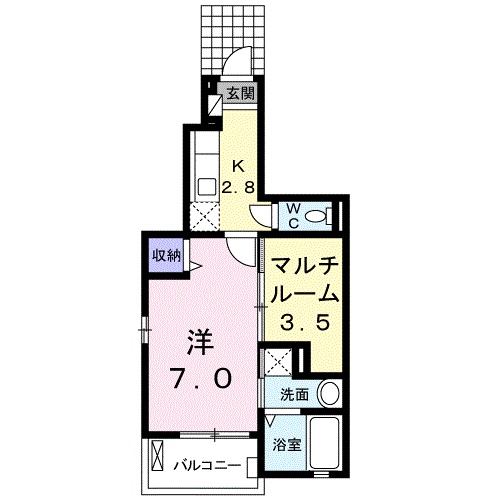 シャンドゥ フルールⅡの間取り