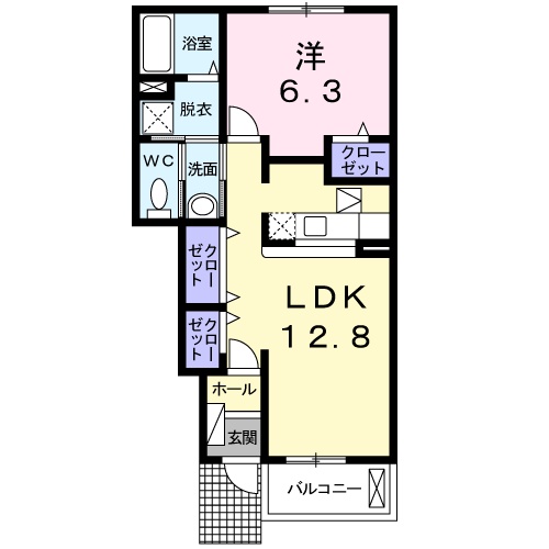アンジュエールBの間取り