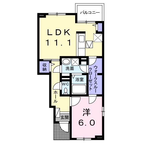 カルム Aの間取り