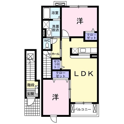 アドラブール Aの間取り