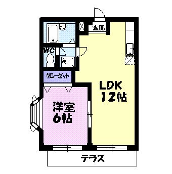 グリーンヒルズBの間取り