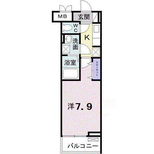 ミルト　ブリーゼ・03020号室の間取り
