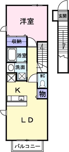 エス・エイ・カーサ・02040号室の間取り