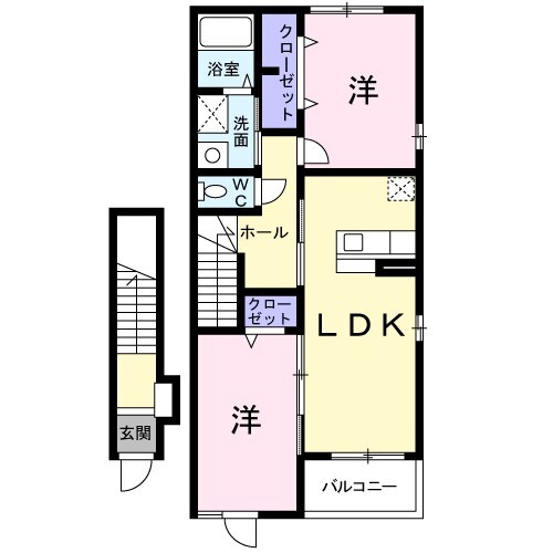 サンチェリーヒルズBの間取り