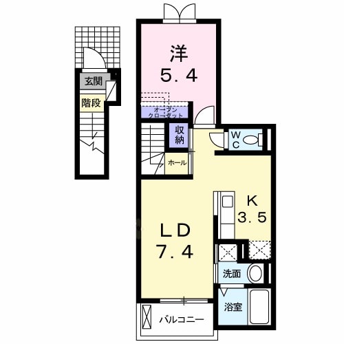 ベル テール Bの間取り