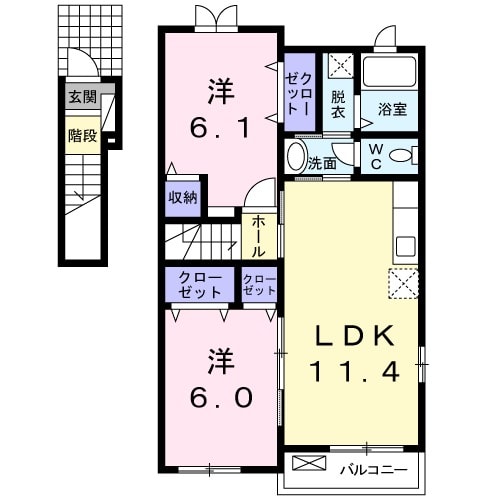 カームリー　ローレルの間取り