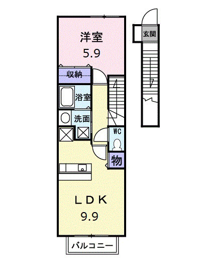 エトワールMarunoの間取り