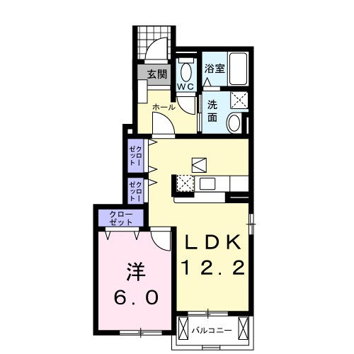 ラフレシール Bの間取り