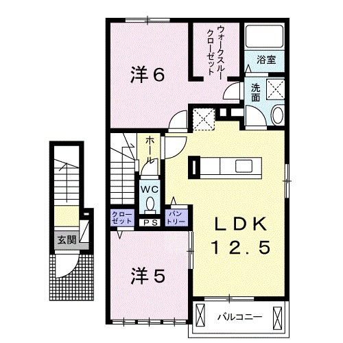 ピースフル Bの間取り