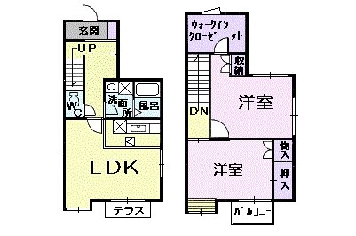 エスポワールハイムの間取り