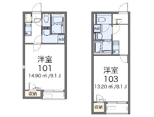 レオネクストaSaⅡの間取り