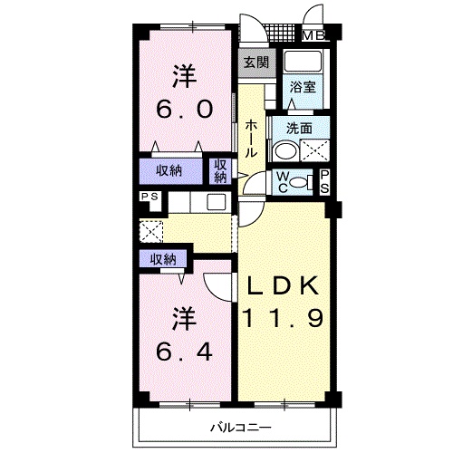 タツミ Bの間取り