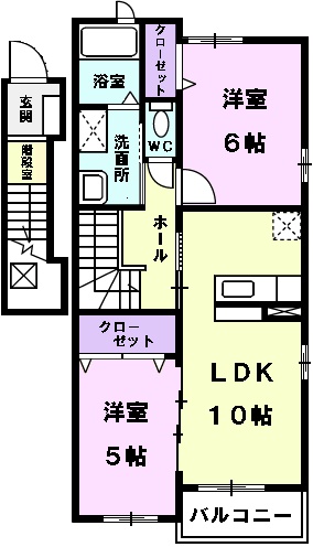 ベルクラール Bの間取り