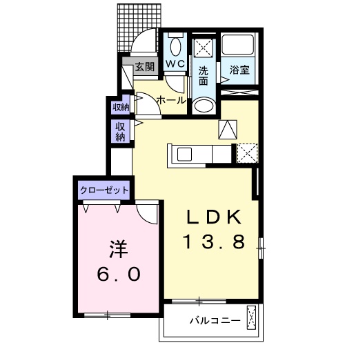 蛍Ⅱ・01010号室の間取り