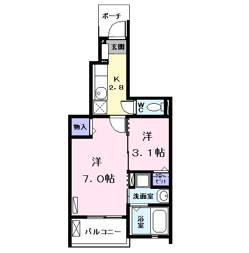 花音名西の間取り