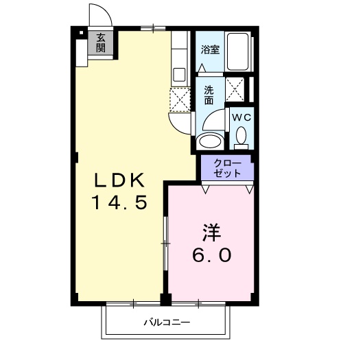 グリーンハイツ杉ノ木・02020号室の間取り