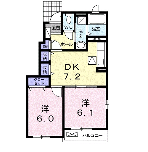 リヴ ドロワ Ⅰの間取り