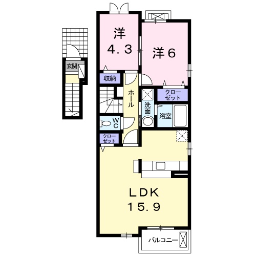 メゾンブローテⅡの間取り