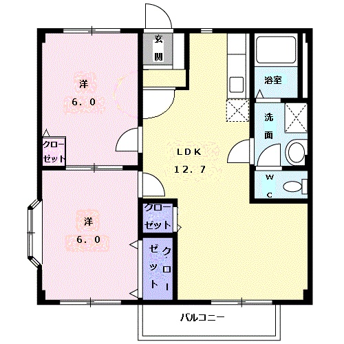 エクセル森孝Aの間取り