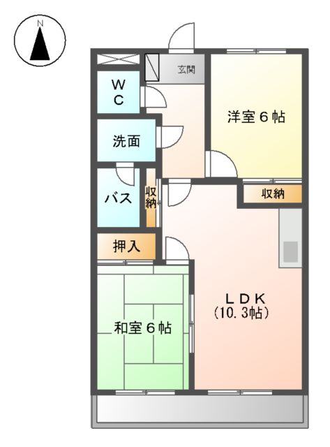 コンフォース福元の間取り