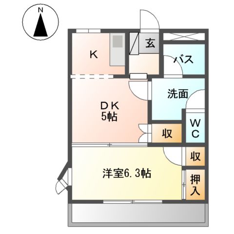 フロールKの間取り