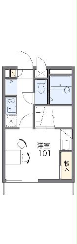 レオパレスリュ ビーチの間取り
