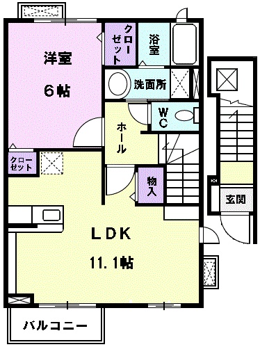ベルクラール Aの間取り