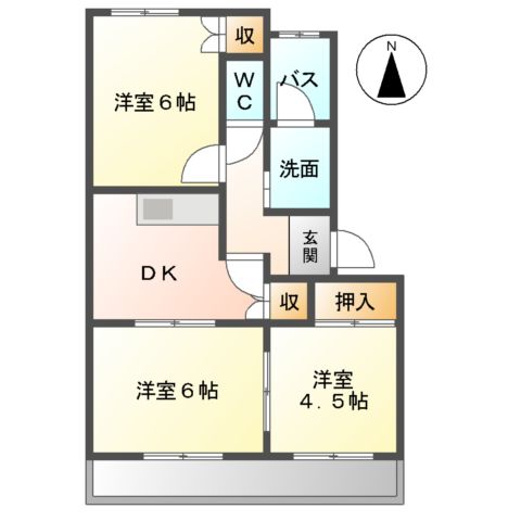 パークサイドふかだの間取り