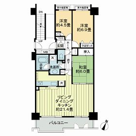 桃花台パークヒルズ五番館の間取り