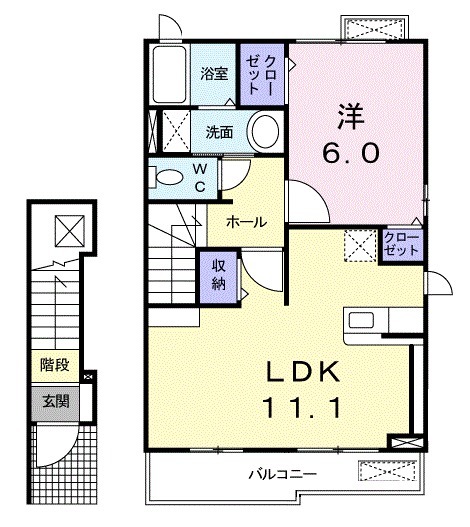 ソレイユ苗代の間取り