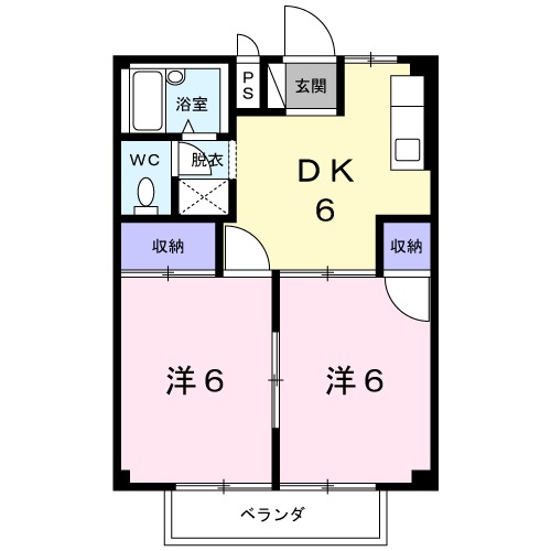シティハイツ天王 Aの間取り