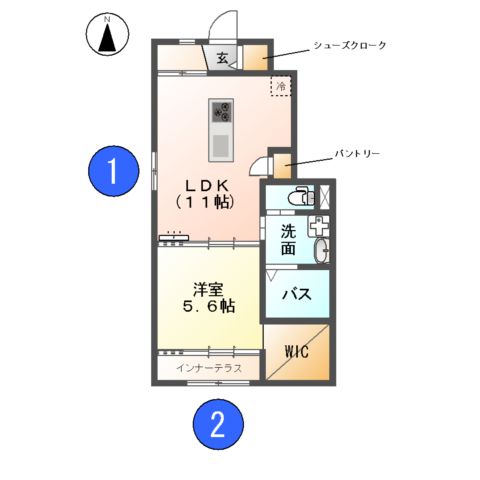 グランツ歌里の間取り