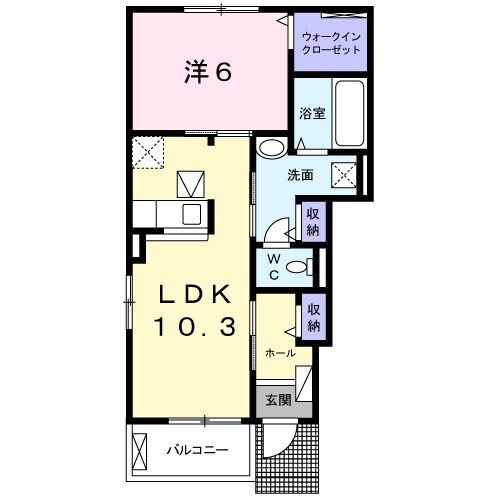 メゾンド アヴェニール A棟の間取り