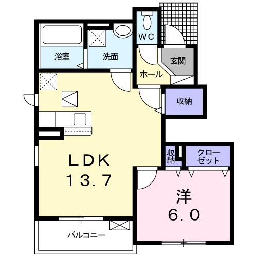 ラインアパート Ⅰの間取り
