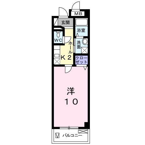 エスト　グランディ－ル・04050号室の間取り