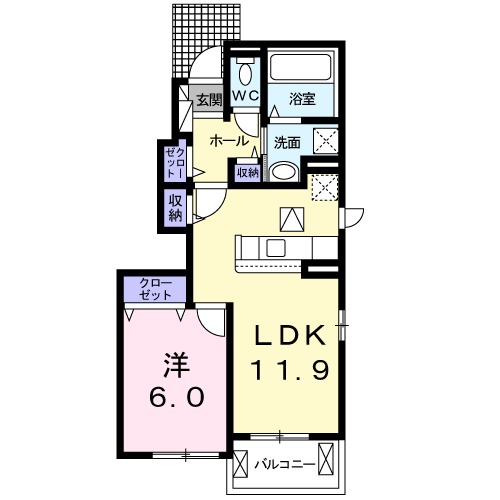 スウィートの間取り