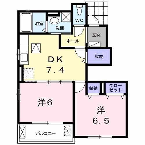 アルカディアKの間取り