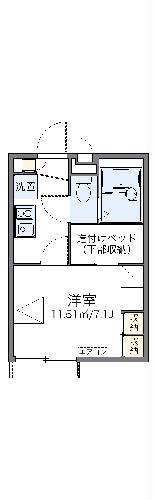 レオパレスフェアリーテールⅠの間取り