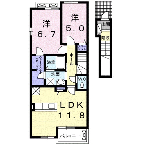 フォンテーヌⅡの間取り