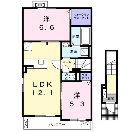 コリーヌメゾンAの間取り