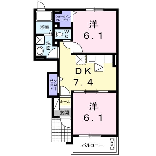 クレール エスプアールの間取り