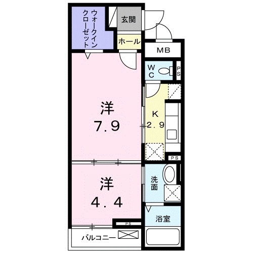 フォンターナⅡの間取り