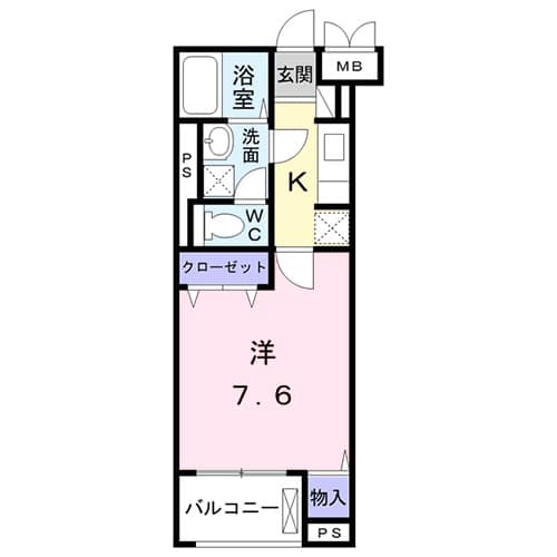 ヴィルヌーヴ 宇津木の間取り
