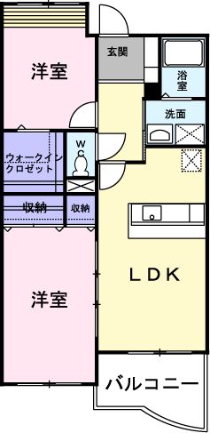 ヴィクトリア オーシャンAの間取り