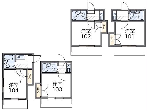 レオパレス上溝第2の間取り