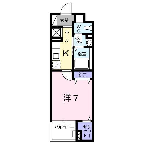 プランドール美鶴・03060号室の間取り