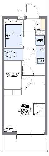 レオパレスフィデリオ・109号室の間取り