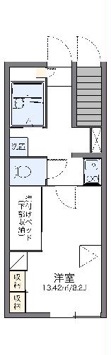 レオパレスＨＳＩ　ＲＩＶＥＲⅡの間取り