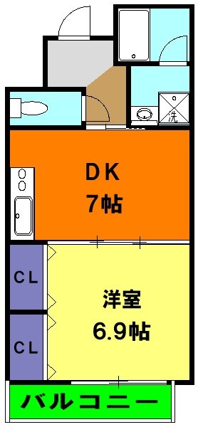 本通の完工年月(2013年8月)築の賃貸マンションの間取り