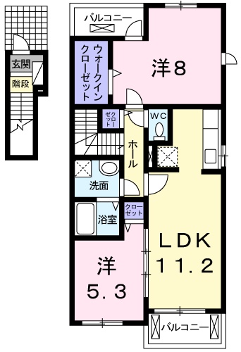 レジダンス E-Ⅱの間取り